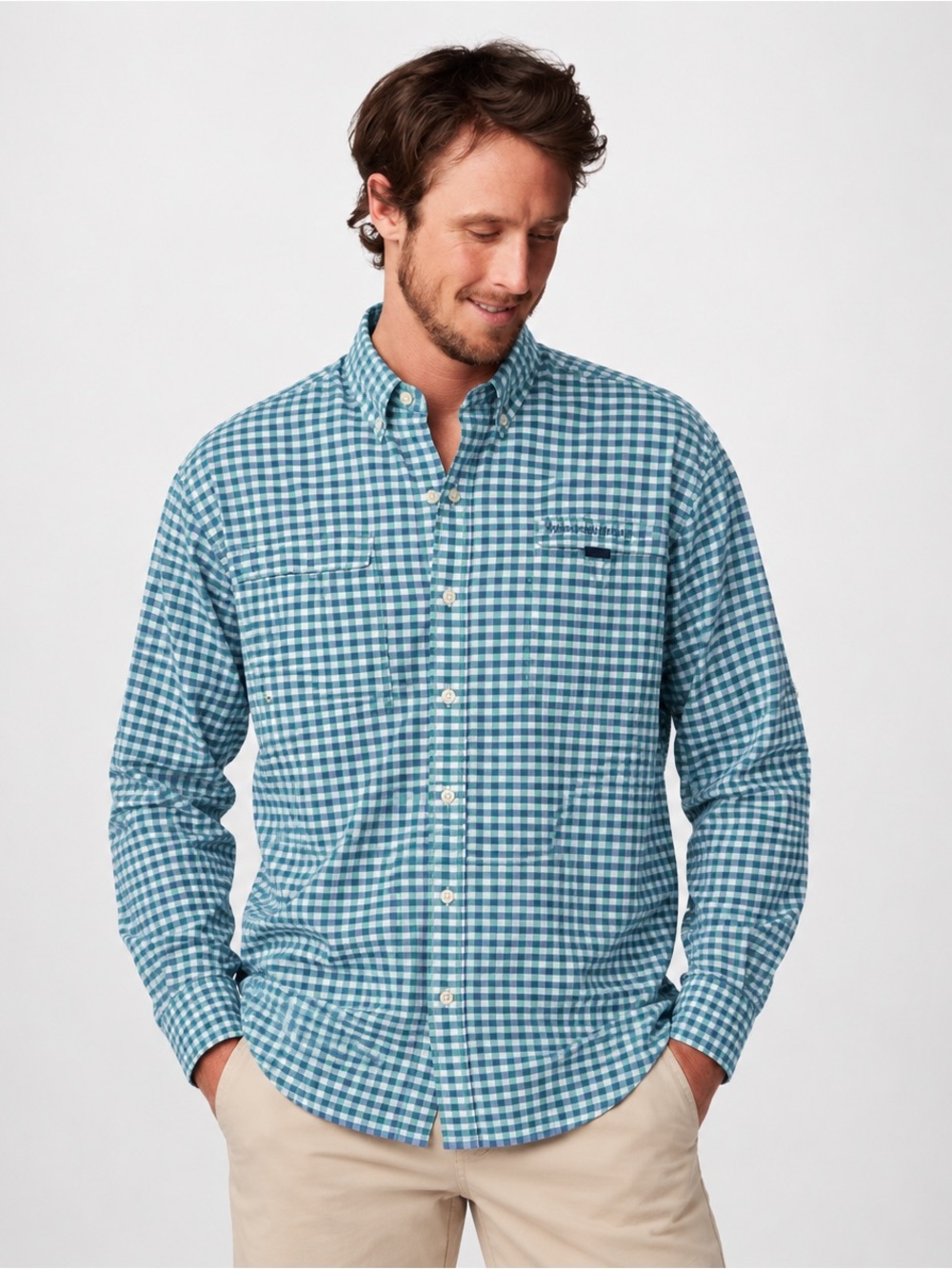 Vineyard Vines Men’s Harbor Shirt Seersucker Long Sleeve Button Up L 1110